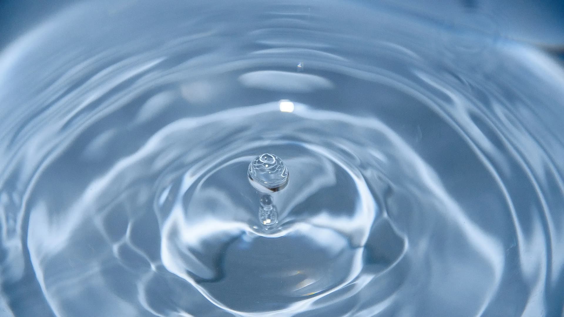 A drop of water falling into still water